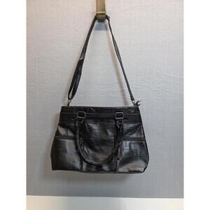 Women's Handbag Black 2 Large Zippered Sections with inside pockets NEW